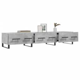Berkfield Home TV Cabinet Concrete Grey 150x36x30 cm Engineered Wood - Size: 150 x 36 x 30 cm - thumbnail 4