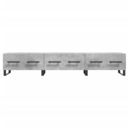 Berkfield Home TV Cabinet Concrete Grey 150x36x30 cm Engineered Wood - Size: 150 x 36 x 30 cm - thumbnail 5
