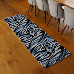 Benjamin Tate Design Abstract Zebra Skin Runner Rug in Natural - Size: 67 cm x 230 cm - thumbnail 2