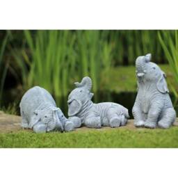 SPETLEK GARDEN ORNAMENTS LAUGHING ELEPHANTS in Grey - thumbnail 5
