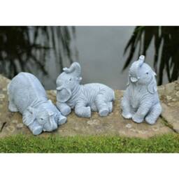 SPETLEK GARDEN ORNAMENTS LAUGHING ELEPHANTS in Grey - thumbnail 4