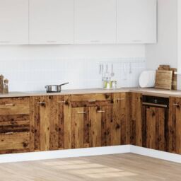Berkfield Home Drawer Bottom Cabinet Lyon Old Wood 60x46x81.5 cm Engineered Wood in Brown - thumbnail 3