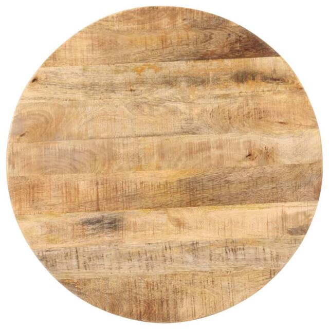 Berkfield Home Durable Bistro Table Round Ã˜70x75 cm Rough Mango Wood in Brown - Size: 70x75 cm - image 1