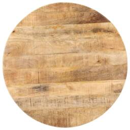 Berkfield Home Durable Bistro Table Round Ã˜70x75 cm Rough Mango Wood in Brown - Size: 70x75 cm - thumbnail 1