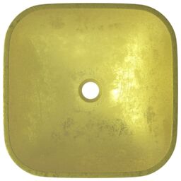 Berkfield Home Basin Glass 42x42x14 cm Gold - Size: 42 x 42 x 14 cm - thumbnail 4