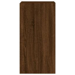 Berkfield Home TV Wall Cabinet with LED Lights Brown Oak 40.5x35x80 cm - thumbnail 9