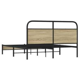 Berkfield Home Elegant Bed Frame without Mattress 160x200 cm Sonoma Oak Engineer in Light Oak - thumbnail 7