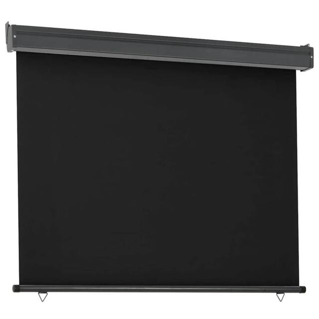 Berkfield Home Stylish Balcony Side Awning 125x250 cm Black - image 1