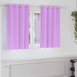 Berkfield Home Bright Curtains with Curtains 2 pcs Purple 140 x 140 cm Polyester in Lavender - thumbnail 2