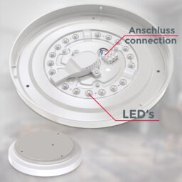 B.K.Licht White IP44 29cm LED Bathroom Ceiling Light - thumbnail 7