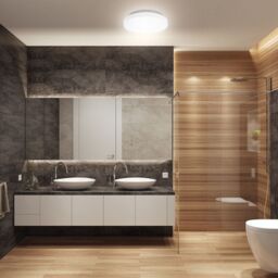 B.K.Licht White IP44 29cm LED Bathroom Ceiling Light - thumbnail 4