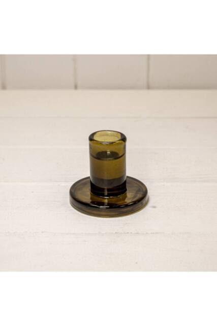 KDMD Olive Green Smooth Small Candle Holder - image 1