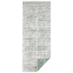 THE RUGS Reversible Geometric Indoor Outdoor Flatweave Rug Polypropylene in Green - Size: 160 cm x 230 cm - thumbnail 4