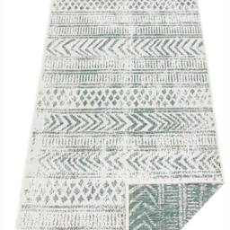 THE RUGS Reversible Geometric Indoor Outdoor Flatweave Rug Polypropylene in Green - Size: 160 cm x 230 cm - thumbnail 5