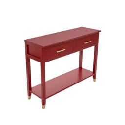 Cabinet Bits Palazzi 2 Drawer Console Table in Red - thumbnail 4