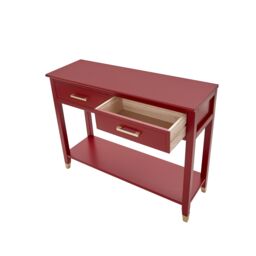 Cabinet Bits Palazzi 2 Drawer Console Table in Red - thumbnail 5