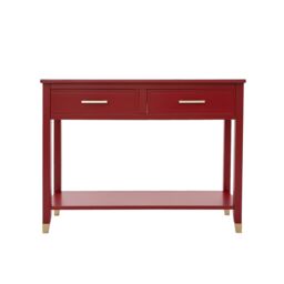 Cabinet Bits Palazzi 2 Drawer Console Table in Red - thumbnail 2