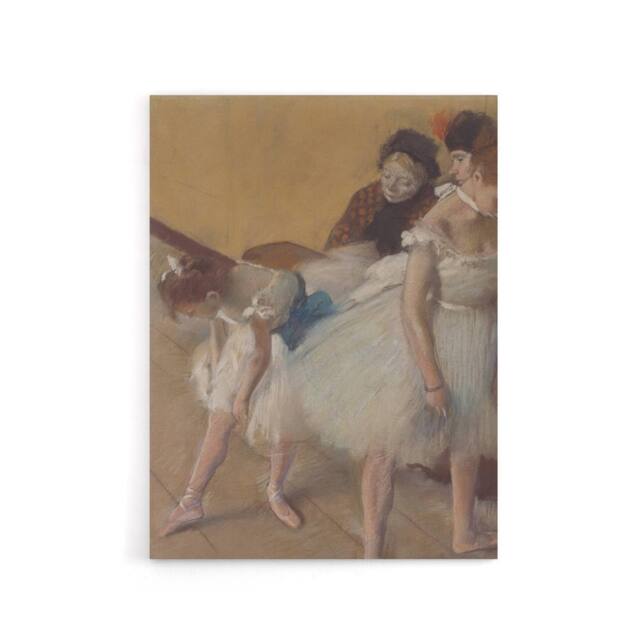 "Artery8 Ballerina Dance Examination Edgar Degas Vintage Canvas Wall Art in Beige - Size: W18"" x H24""" - image 1