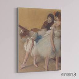 "Artery8 Ballerina Dance Examination Edgar Degas Vintage Canvas Wall Art in Beige - Size: W18"" x H24""" - thumbnail 2