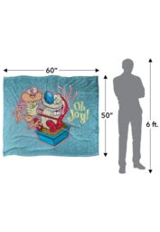 Ren & Stimpy Oh Joy Silky Touch Super Soft Throw Blanket 152 X 127 cm in White - thumbnail 5