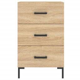 Berkfield Home Bedside Cabinet Sonoma Oak 40x40x66 cm Engineered Wood in Brown - Size: 40 x 40 x 66 cm - thumbnail 5