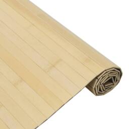 Berkfield Home Rug Rectangular Light Nature 100x400 cm Bamboo in Beige - Size: Medium - thumbnail 4
