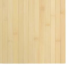 Berkfield Home Rug Rectangular Light Nature 100x400 cm Bamboo in Beige - Size: Medium - thumbnail 6