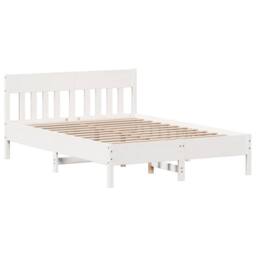 Berkfield Home Bed Frame Frame White 120x190 cm Small Double Solid Wood Pine
