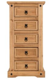 Seconique Corona 5 Drawer Narrow Chest in Natural - thumbnail 4