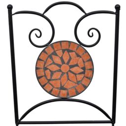 Berkfield Home Folding Bistro Chairs 2 pcs Ceramic Terracotta in Brown - thumbnail 4