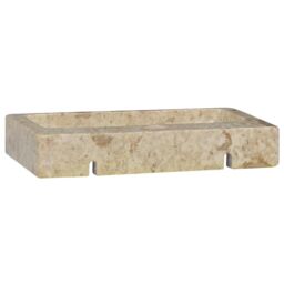 Berkfield Home Sink Cream 38x24x6.5 cm Marble - thumbnail 6