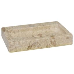 Berkfield Home Sink Cream 38x24x6.5 cm Marble - thumbnail 2