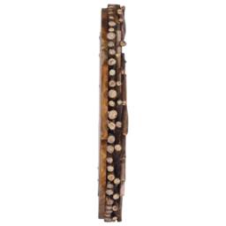 Berkfield Home Wall Mirror 60 cm Teak Round in Brown - thumbnail 3