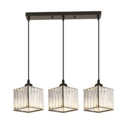 Goeco Crystal Vintage Chandelier, 1.2m Adjustable Hanging Cord in Black - thumbnail 1