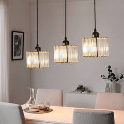 Goeco Crystal Vintage Chandelier, 1.2m Adjustable Hanging Cord in Black - thumbnail 9