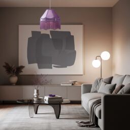 Happy Homewares Traditional Victorian Empire Soft Velvet Lamp Shade with Lengthy Tassels in Lilac - Size: 16 inches - thumbnail 6