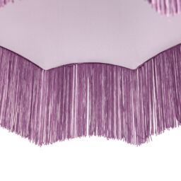 Happy Homewares Traditional Victorian Empire Soft Velvet Lamp Shade with Lengthy Tassels in Lilac - Size: 16 inches - thumbnail 3