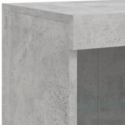 Berkfield Home Sideboard with LED Lights Concrete Grey 81x37x100 cm - Size: 81 x 37 x 100 cm - thumbnail 9