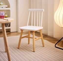 Nordlys Set of 2 Solid Wood Children's Chairs in White - thumbnail 4