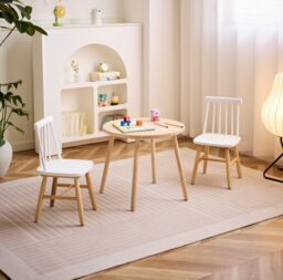 Nordlys Set of 2 Solid Wood Children's Chairs in White - thumbnail 2
