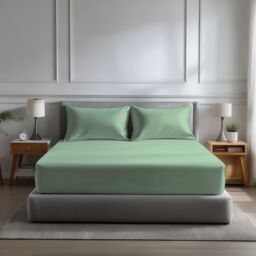 Snug City Microfibre Soft Touch Fitted Sheet 40cm Extra Deep Skirt Plain Dyed Bed Linen in Duck Egg Blue - Size: Super King - thumbnail 1