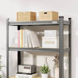 NESTLUNE 1.5m Garage Shelving Unit - VonHaus 5-Tier Heavy Duty in Grey - Size: 10000mm x 520mm - thumbnail 5
