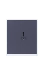 Moderna Metal Storage Cabinet, Lockable 2 Shelf for Office, Bedroom, or Kitchen in White - thumbnail 5