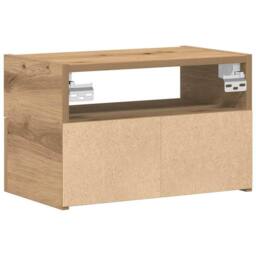 Berkfield Home Durable Wall-mounted Bedside Cabinet Artisan Oak 45x26x28.5 cm in Brown - thumbnail 7