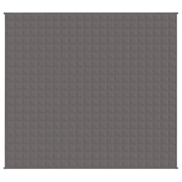 Berkfield Home Soft Weighted Blanket Grey 200x225 cm 13 kg Fabric - image 1