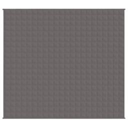 Berkfield Home Soft Weighted Blanket Grey 200x225 cm 13 kg Fabric