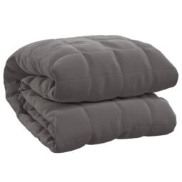 Berkfield Home Soft Weighted Blanket Grey 200x225 cm 13 kg Fabric - thumbnail 3