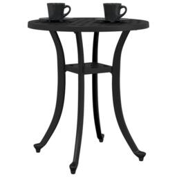 Berkfield Home Garden Table Black √ò48x53 cm Cast Aluminium - Size: 48x53 cm - thumbnail 4