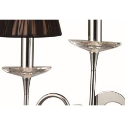 Netlighting Acanto Table Lamp 2 Light E14 Polished Chrome With Black Shades in Grey - thumbnail 3