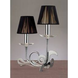 Netlighting Acanto Table Lamp 2 Light E14 Polished Chrome With Black Shades in Grey - thumbnail 2